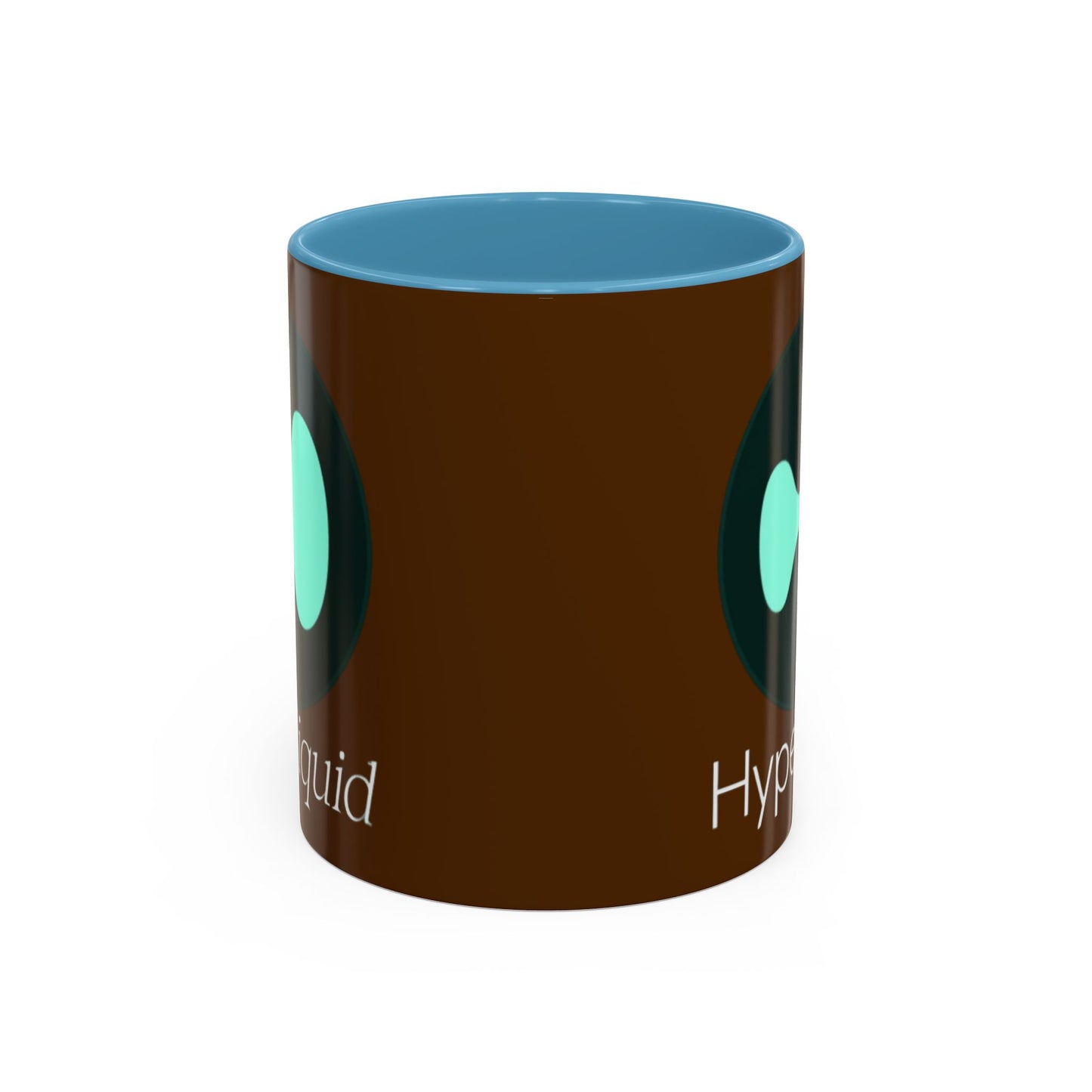 Hyperliquid White font Brown Accent Mug by cypherpunkgear.com