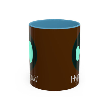 Hyperliquid White font Brown Accent Mug by cypherpunkgear.com