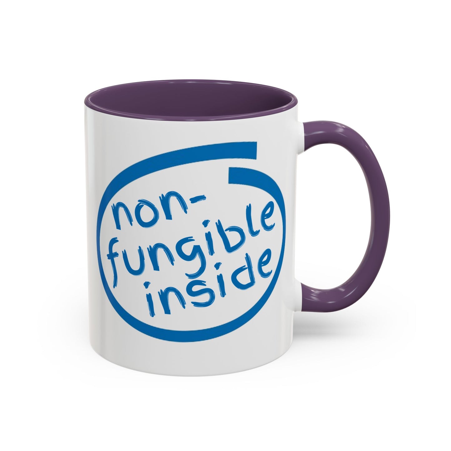 Non-Fungible Inside White Accent Mug by cypherpunkgear.com