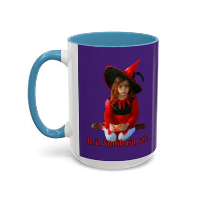 Is it Samhain yet? Purple Accent Mug by CreepyCrafts.boo