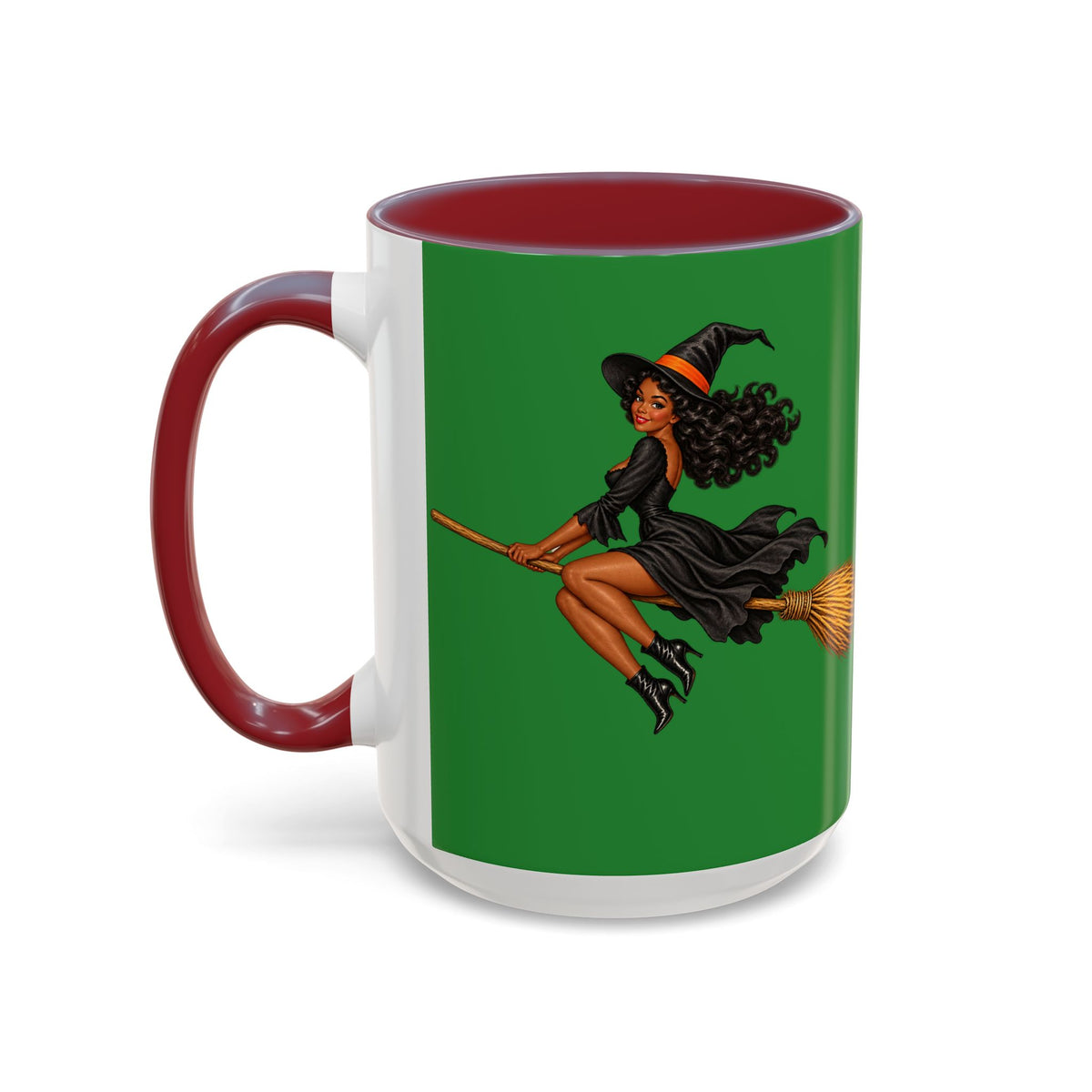 Velvet Vex Green Accent Mug by CreepyCrafts.boo