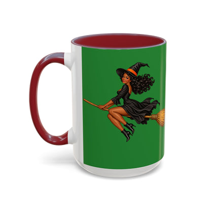 Velvet Vex Green Accent Mug by CreepyCrafts.boo