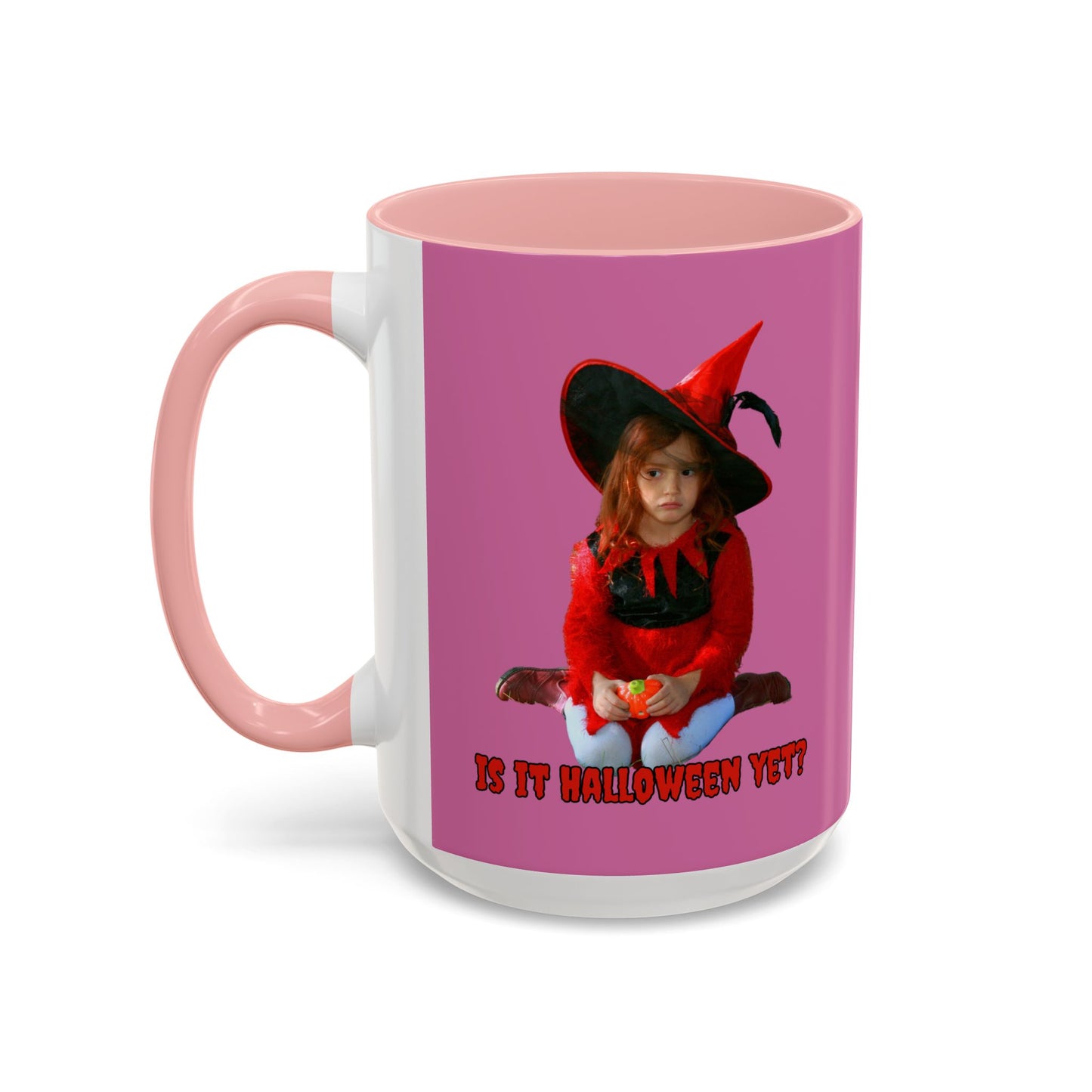 Is it Halloween yet? Pink Accent Mug by CreepyCrafts.boo