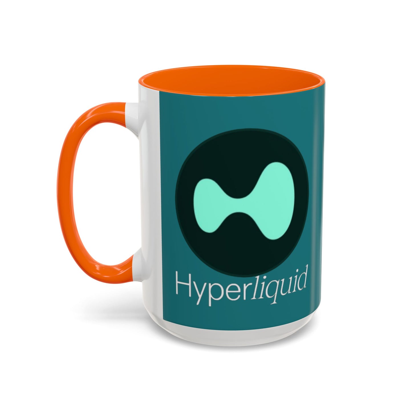 Hyperliquid White font Hyperliquid Accent Mug by cypherpunkgear.com