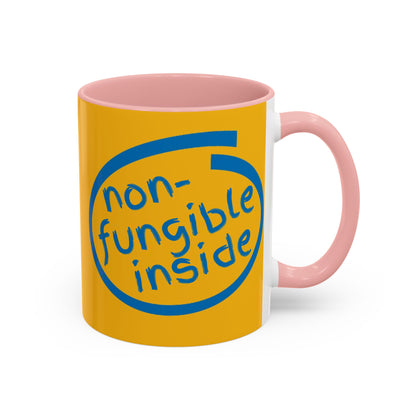 Non-Fungible Inside Yellow Accent Mug by cypherpunkgear.com