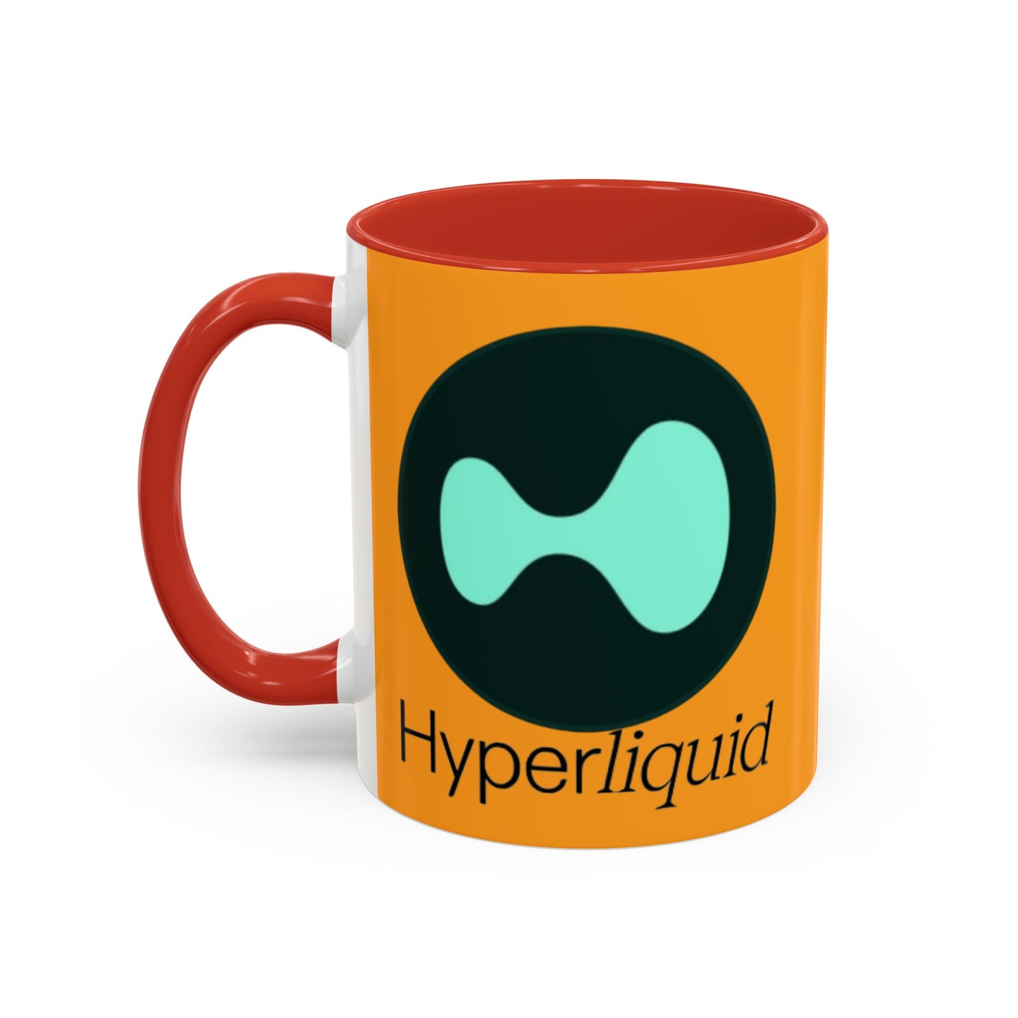 Hyperliquid Black font Orange Accent Mug by cypherpunkgear.com