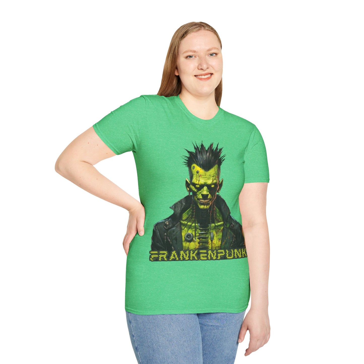 Frankenpunk w/logo Unisex T-Shirt by CreepyCrafts.boo