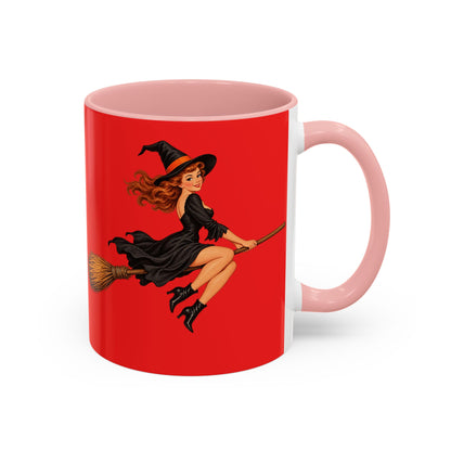 Hazel Hex Red Accent Mug by CreepyCrafts.boo