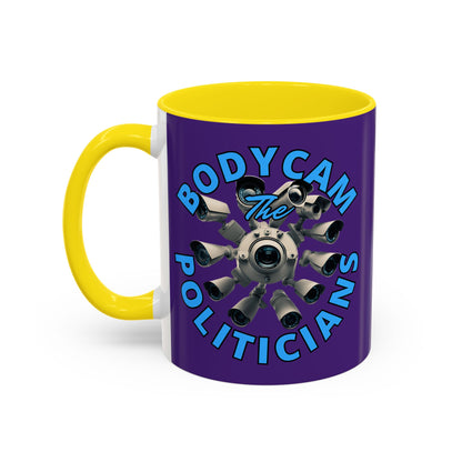 Bodycam the Politicians Cameras Purple Accent Mug by cypherpunkgear.com
