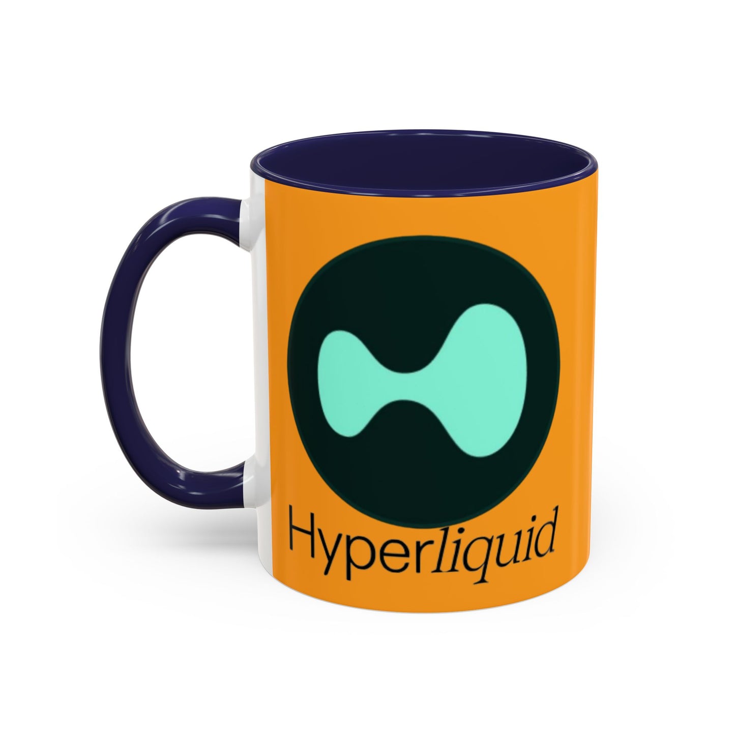 Hyperliquid Black font Orange Accent Mug by cypherpunkgear.com