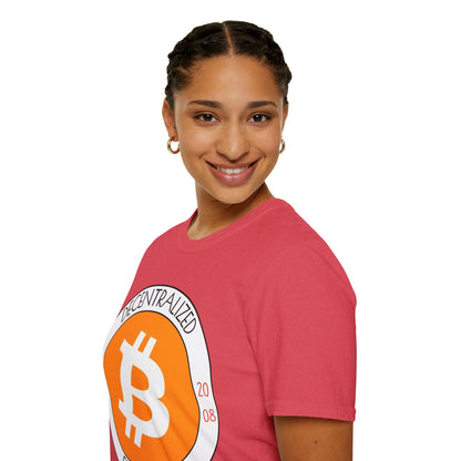 Bitcoin Decentralized Freedom LTcolors Unisex T-Shirt by cypherpunkgear.com