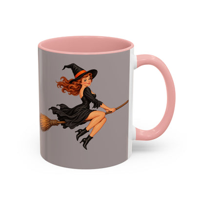 Hazel Hex Grey Accent Mug by CreepyCrafts.boo