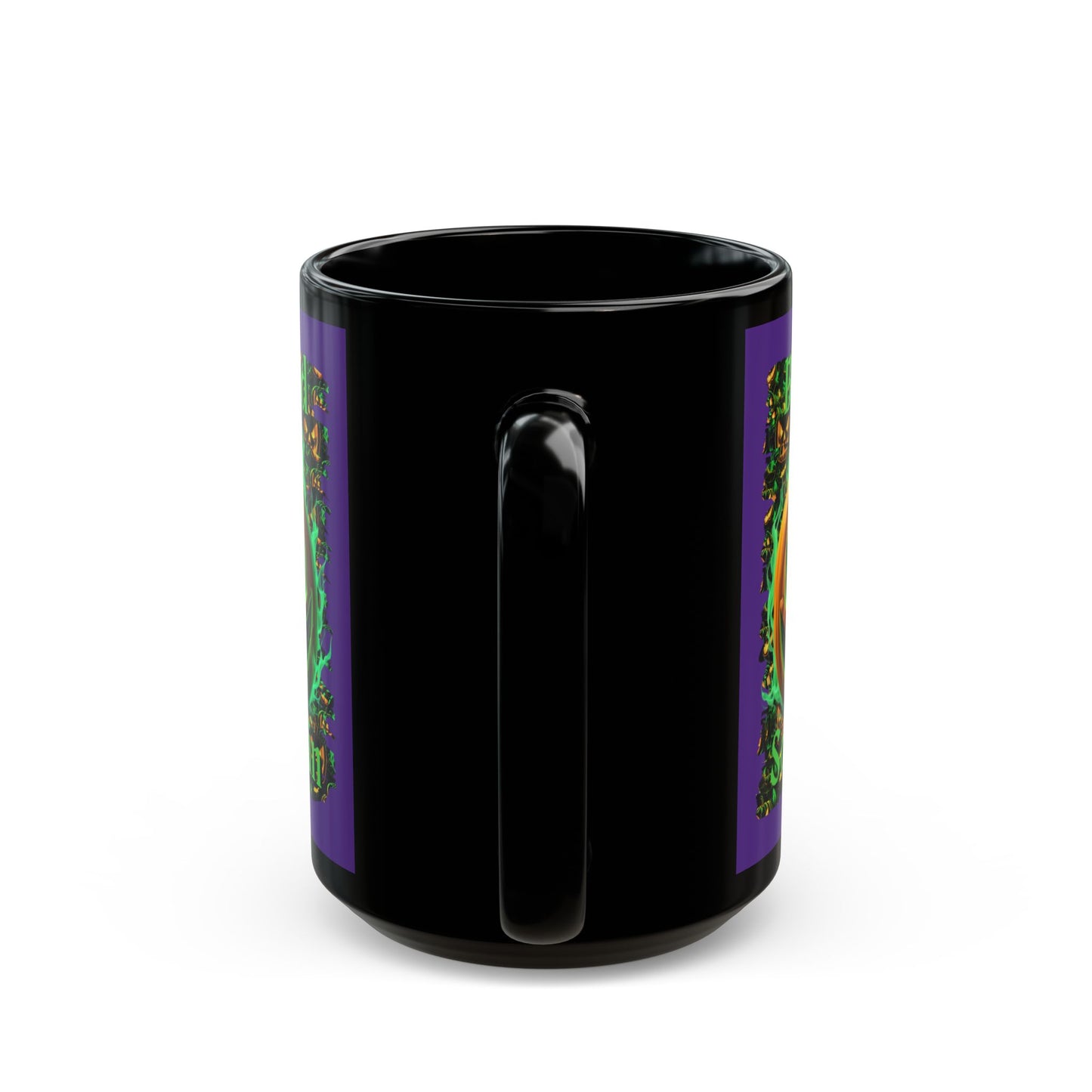 Blessed Samhain Green Jack Purple Mug by CreepyCrafts.boo