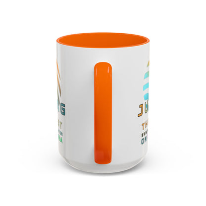 Jupiter (JUP) the best aggregator on Solana White Accent Mug by cypherpunkgear.com