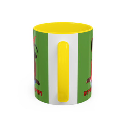 Is it Halloween yet? Green Accent Mug by CreepyCrafts.boo