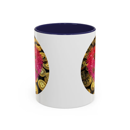 Bitcoin is My Valentine White Accent Mug by cypherpunkgear.com