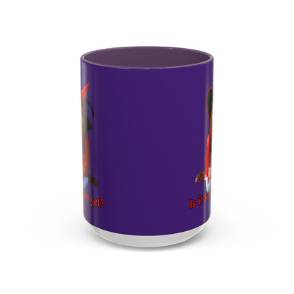 Is it Samhain yet? Dark Purple Accent Mug by CreepyCrafts.boo
