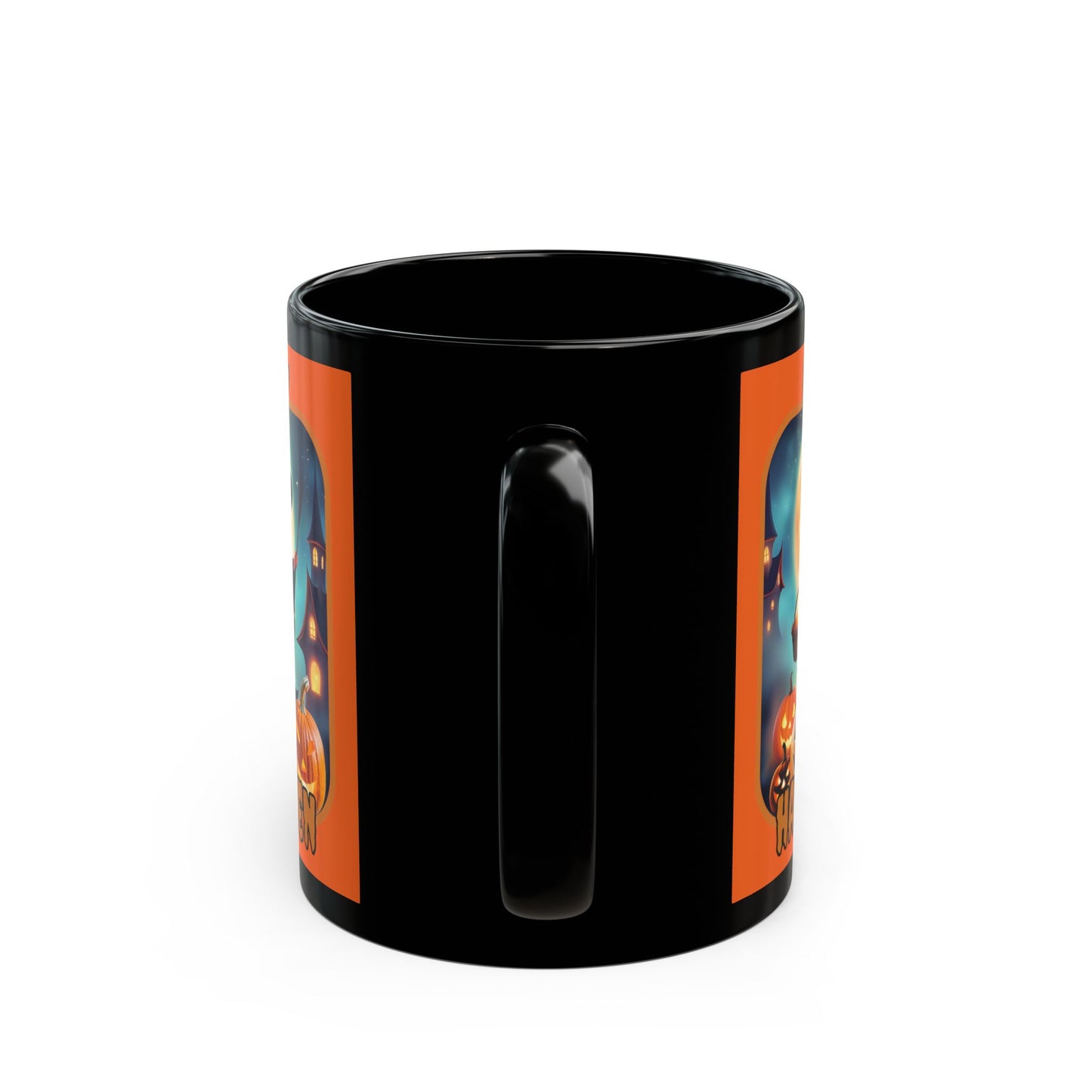 Happy Halloween Little Witch Orange font Orange Mug by CreepyCrafts.boo