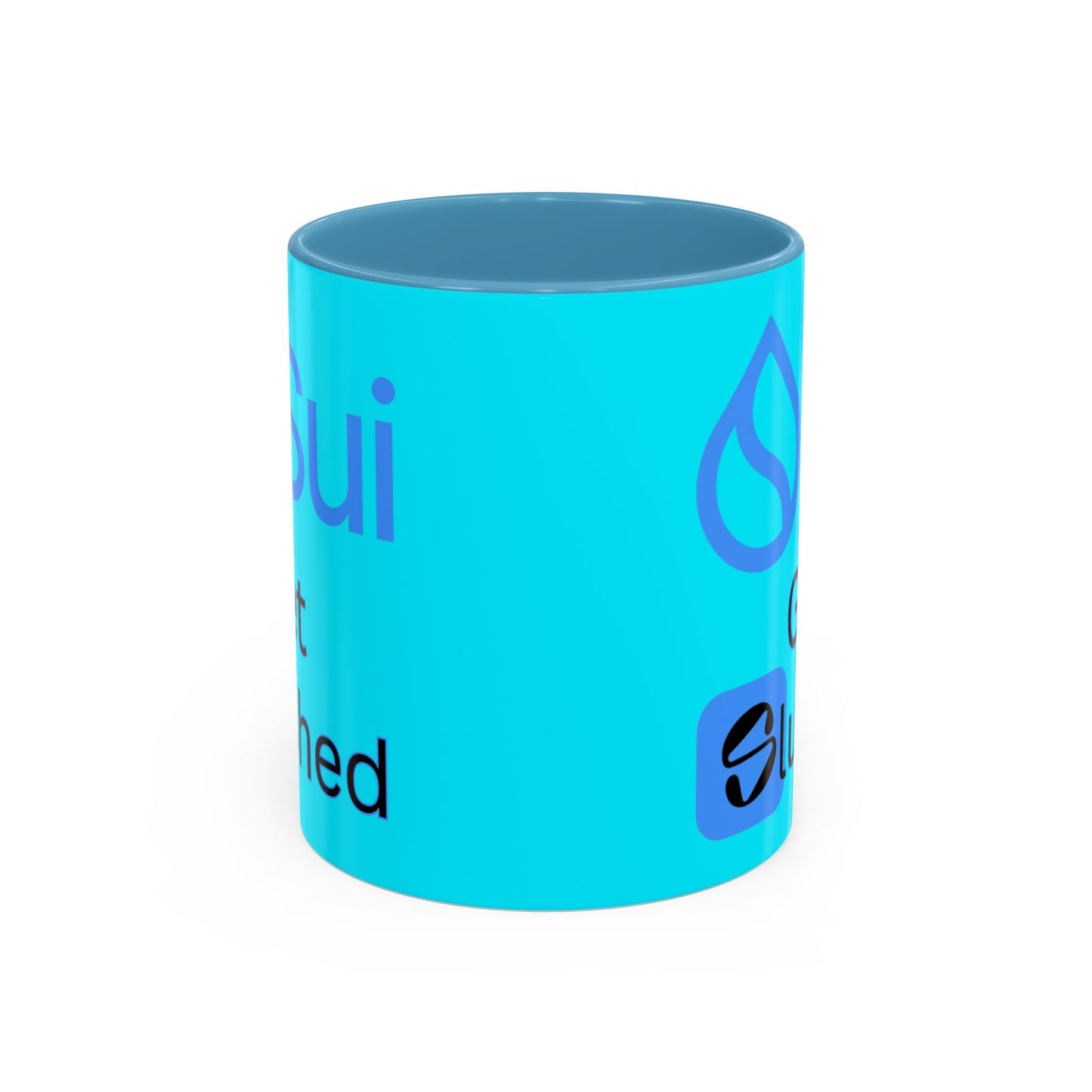 Sui: Get Slushed Light Blue Accent Mug by cypherpunkgear.com