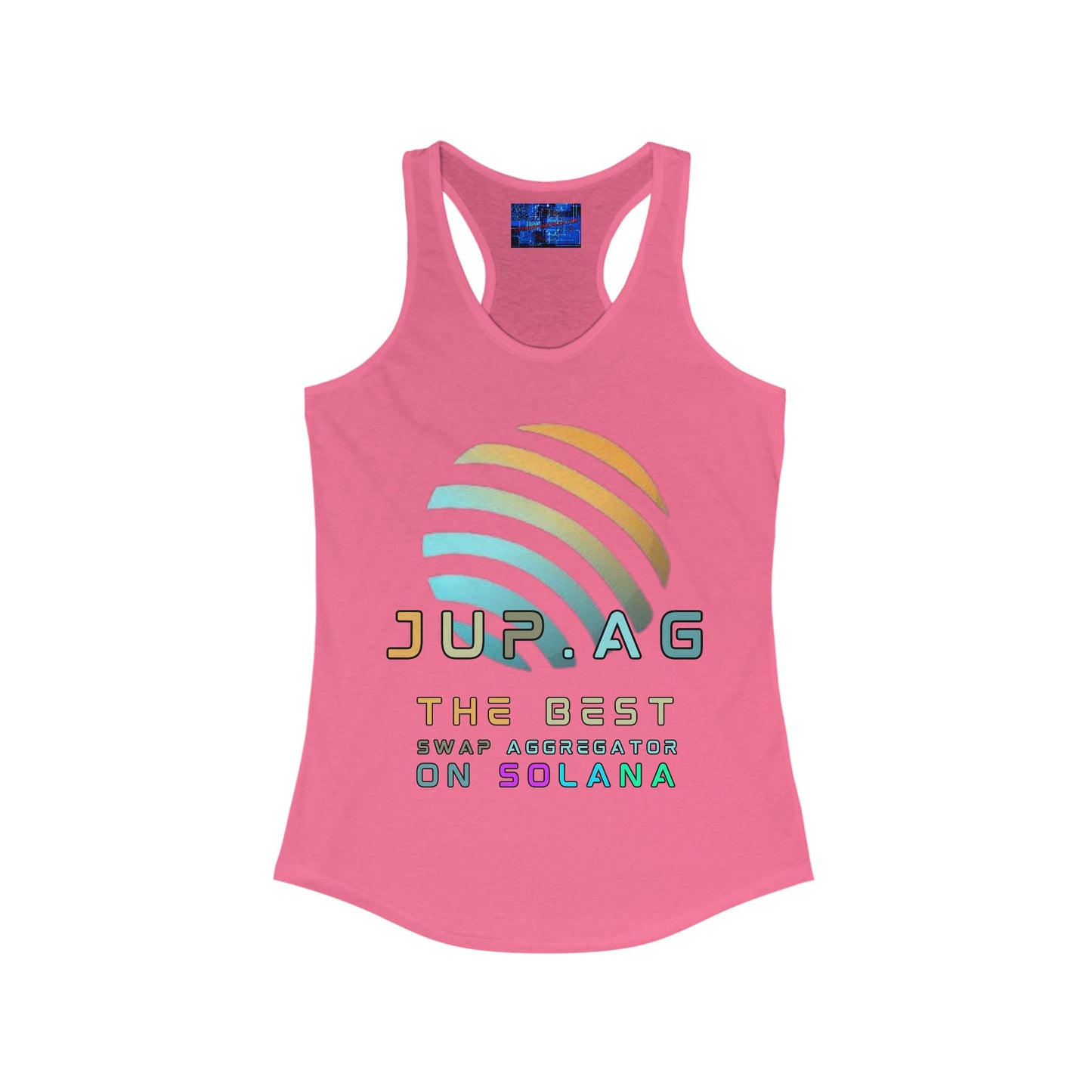 Jupiter (JUP) the best aggregator on Solana Women's Racerback Tank Top by cypherpunkgear.com