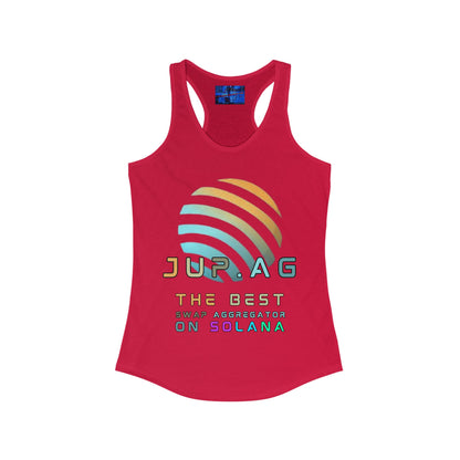 Jupiter (JUP) the best aggregator on Solana Women's Racerback Tank Top by cypherpunkgear.com