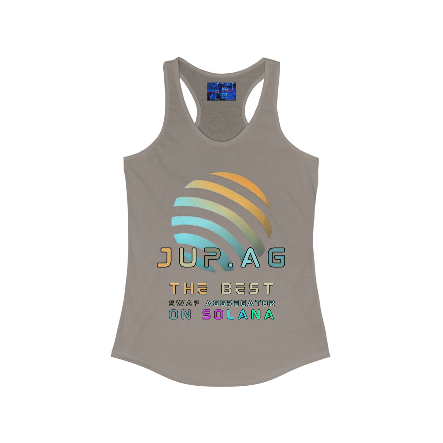 Jupiter (JUP) the best aggregator on Solana Women's Racerback Tank Top by cypherpunkgear.com