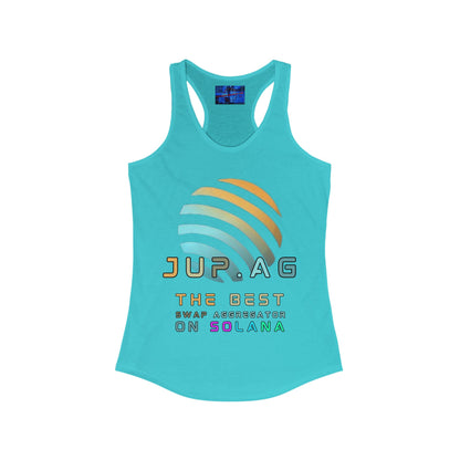 Jupiter (JUP) the best aggregator on Solana Women's Racerback Tank Top by cypherpunkgear.com