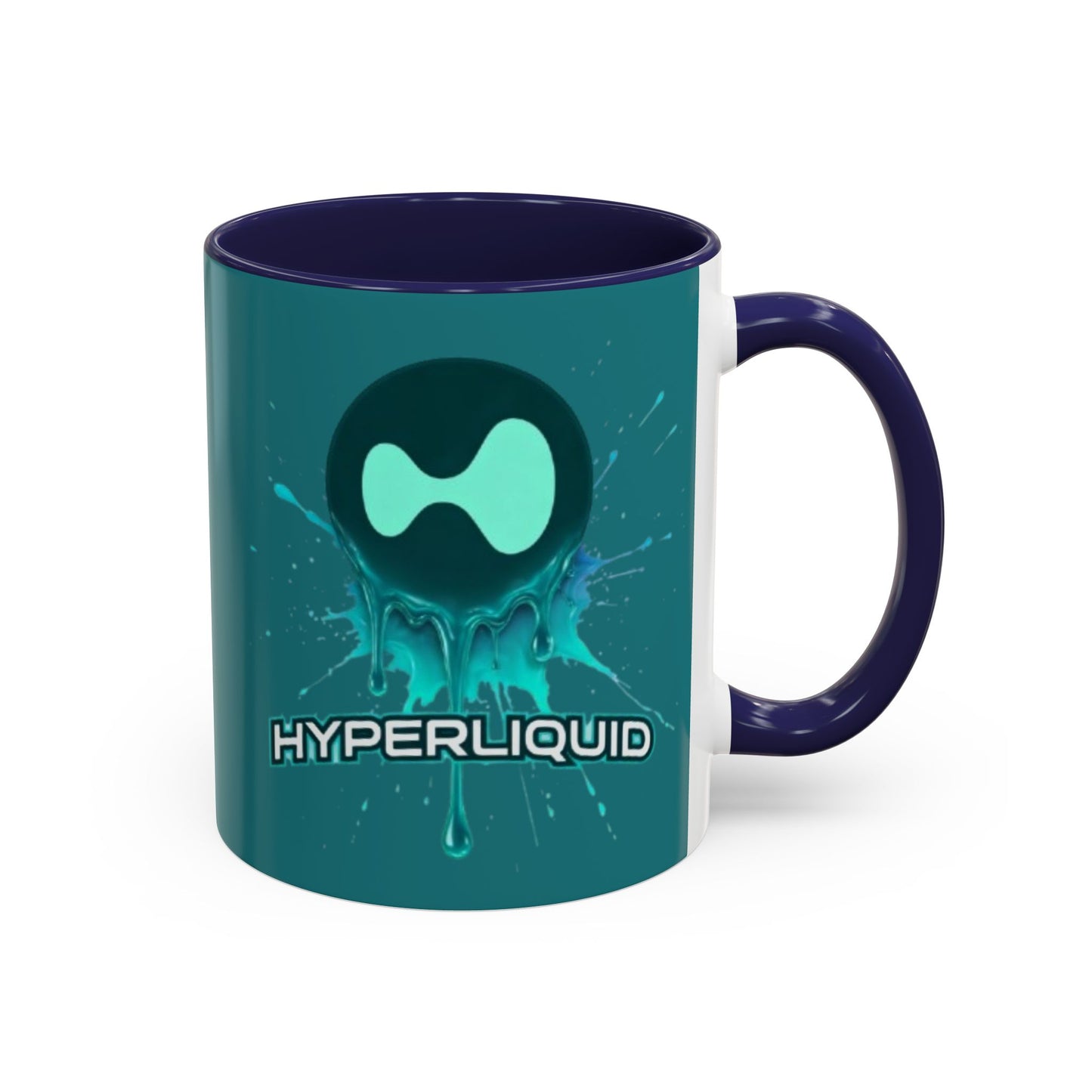 HYPE Drip Hyperliquid Accent Mug by cypherpunkgear.com