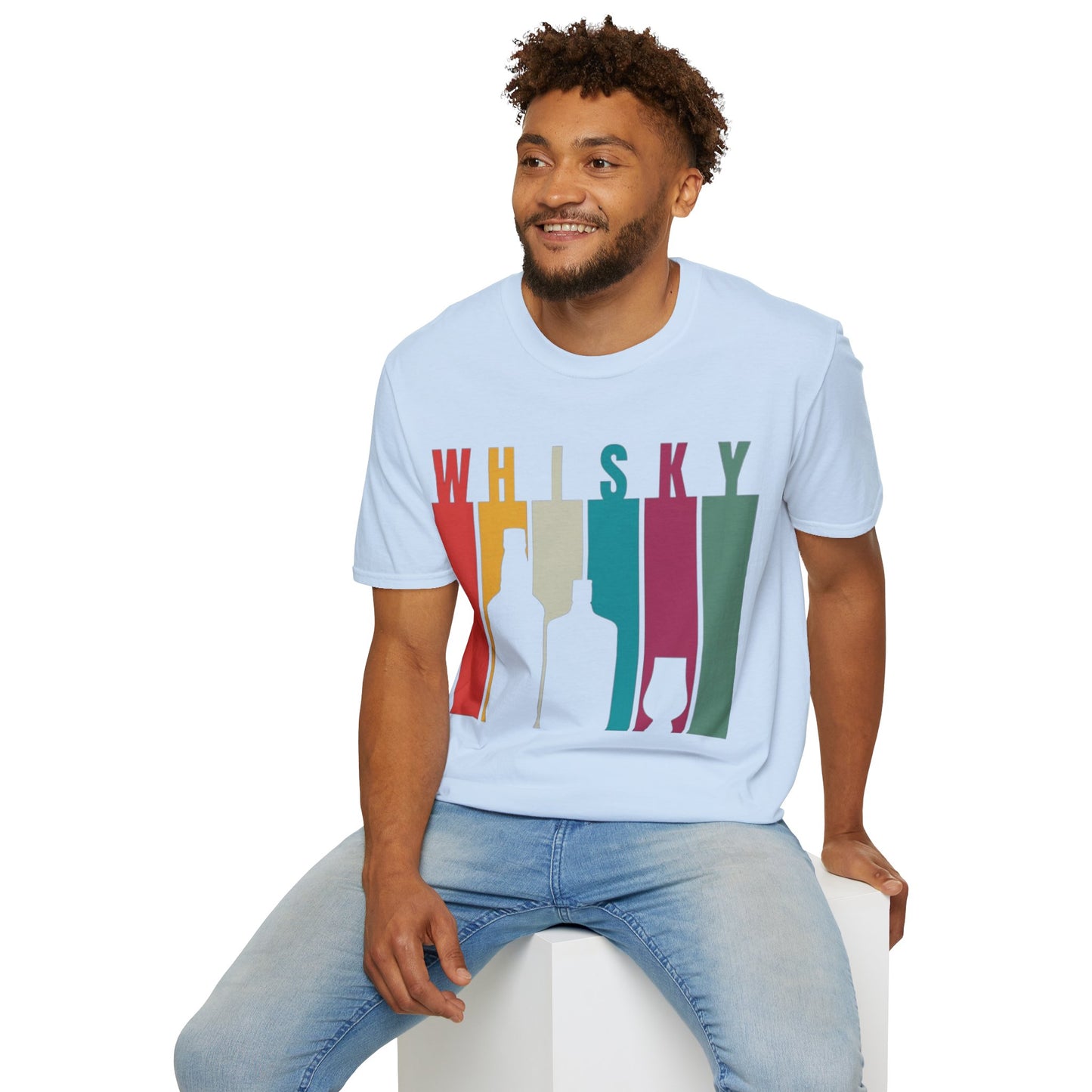 Whisky spelled without an 'e' Light colors Unisex T-Shirt by cypherpunkgear.com