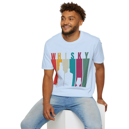 Whisky spelled without an 'e' Light colors Unisex T-Shirt by cypherpunkgear.com