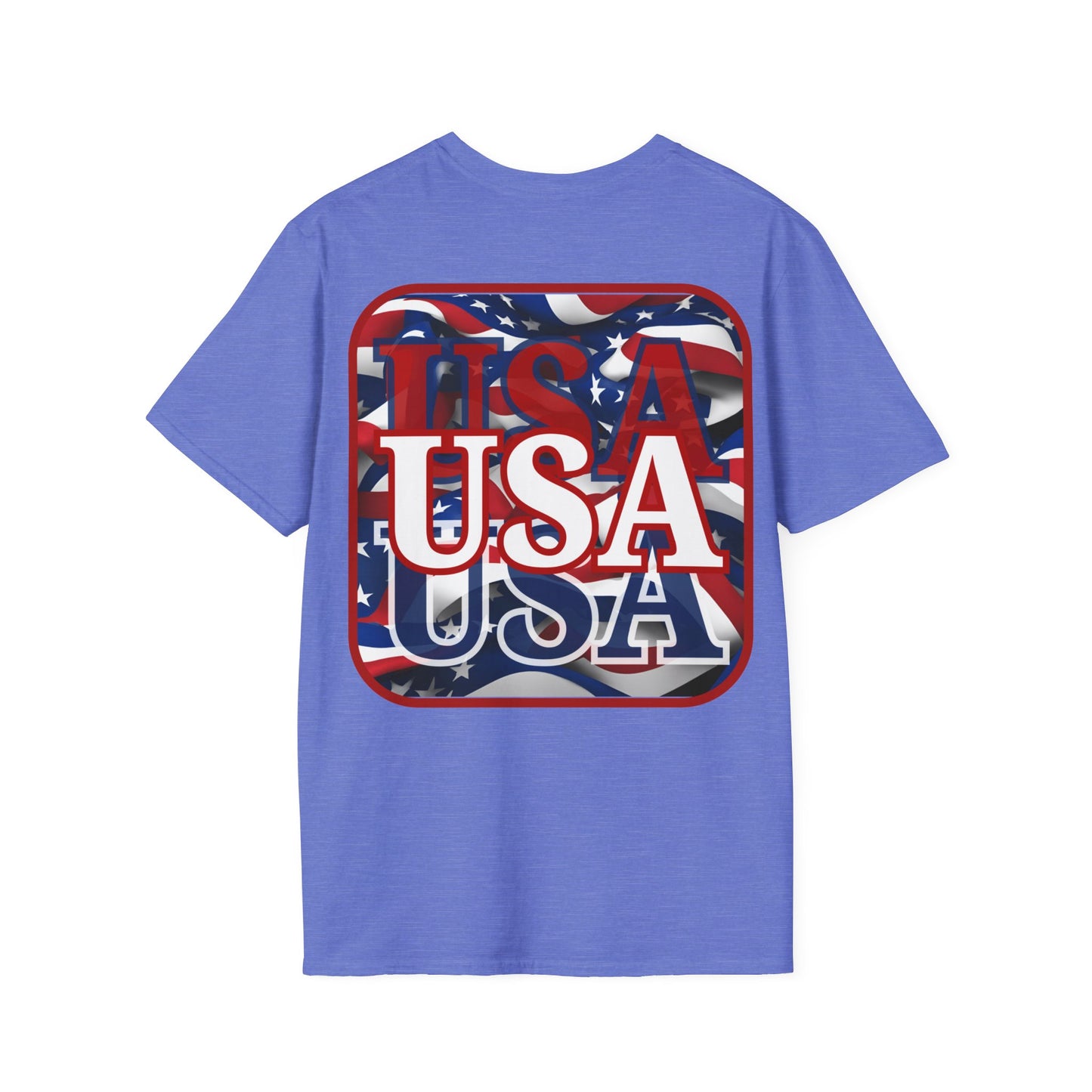 2-sided Red WHITE and Blue USA Patriot LTcolors Unisex T-Shirt by cypherpunkgear