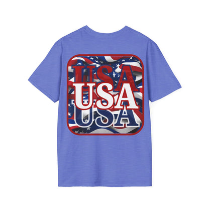 2-sided Red WHITE and Blue USA Patriot LTcolors Unisex T-Shirt by cypherpunkgear