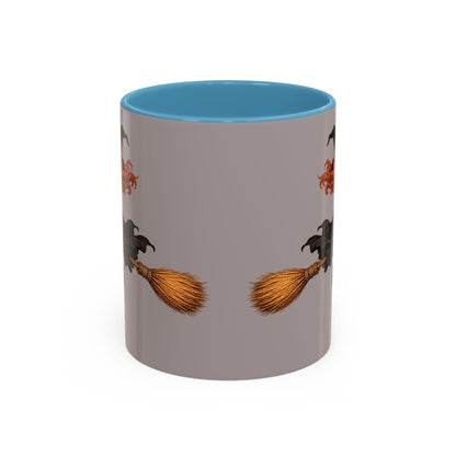 Hazel Hex Grey Accent Mug by CreepyCrafts.boo