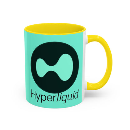 Hyperliquid Black font Light Hyperliquid Accent Mug by cypherpunkgear.com