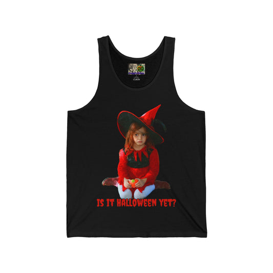 Is it Halloween yet? Unisex Jersey Tank Top by CreepyCrafts.boo