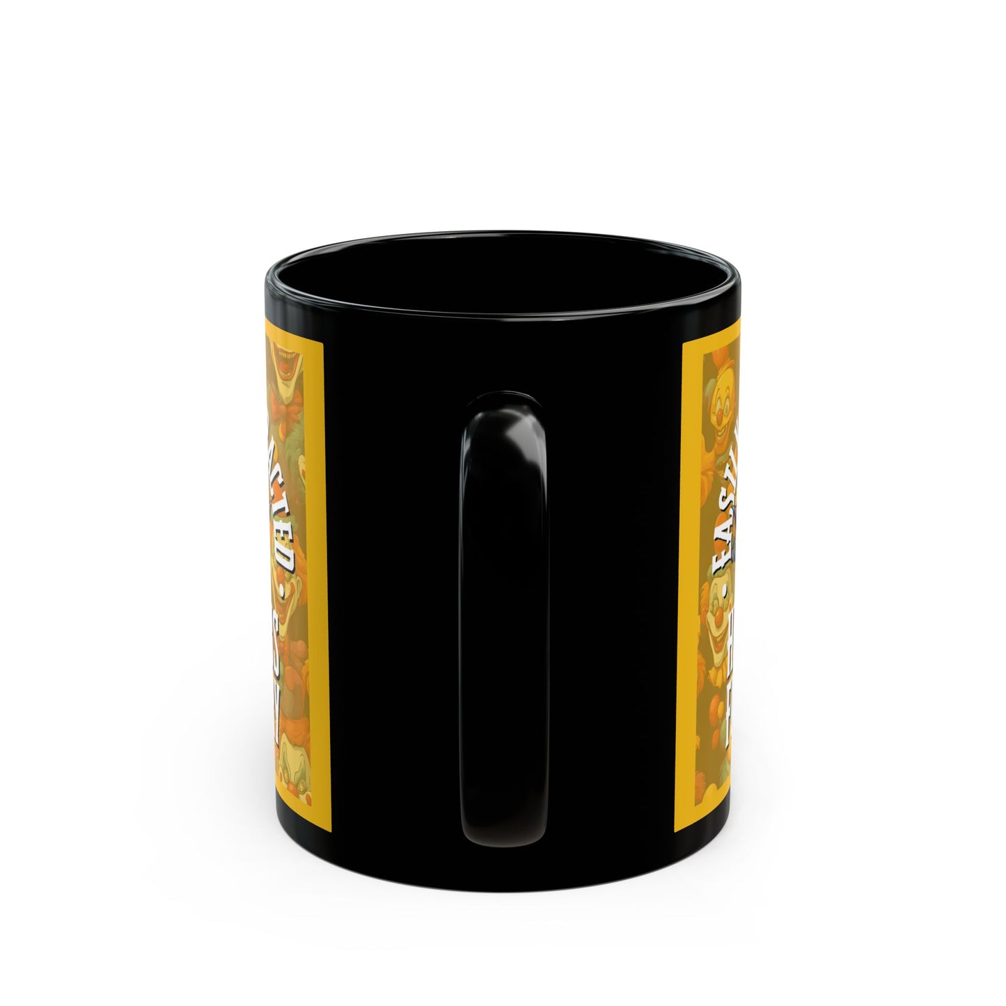 Easily Distracted by Heinous Fuckery Little Jinx Yellow Mug by cypherpunkgear.com
