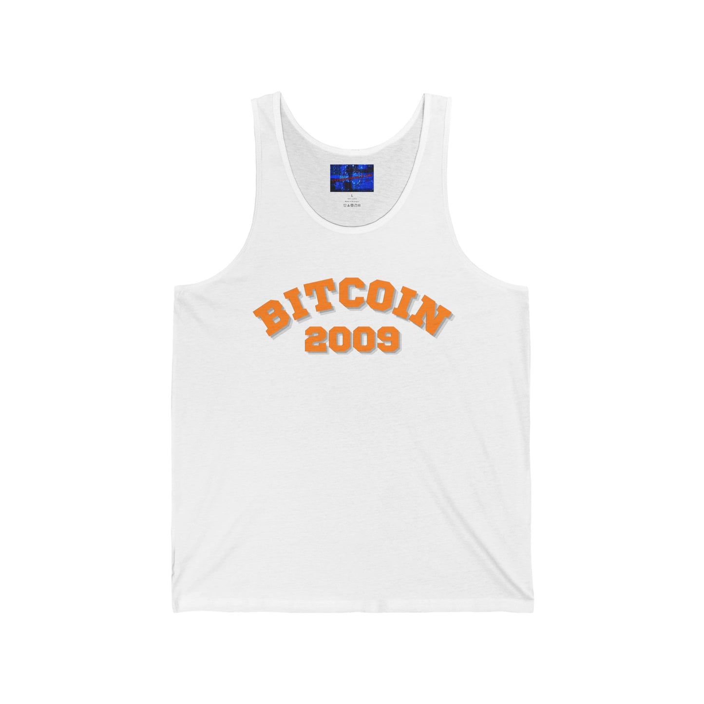 Bitcoin 2009 Unisex Jersey Tank Top by cypherpunkgear.com