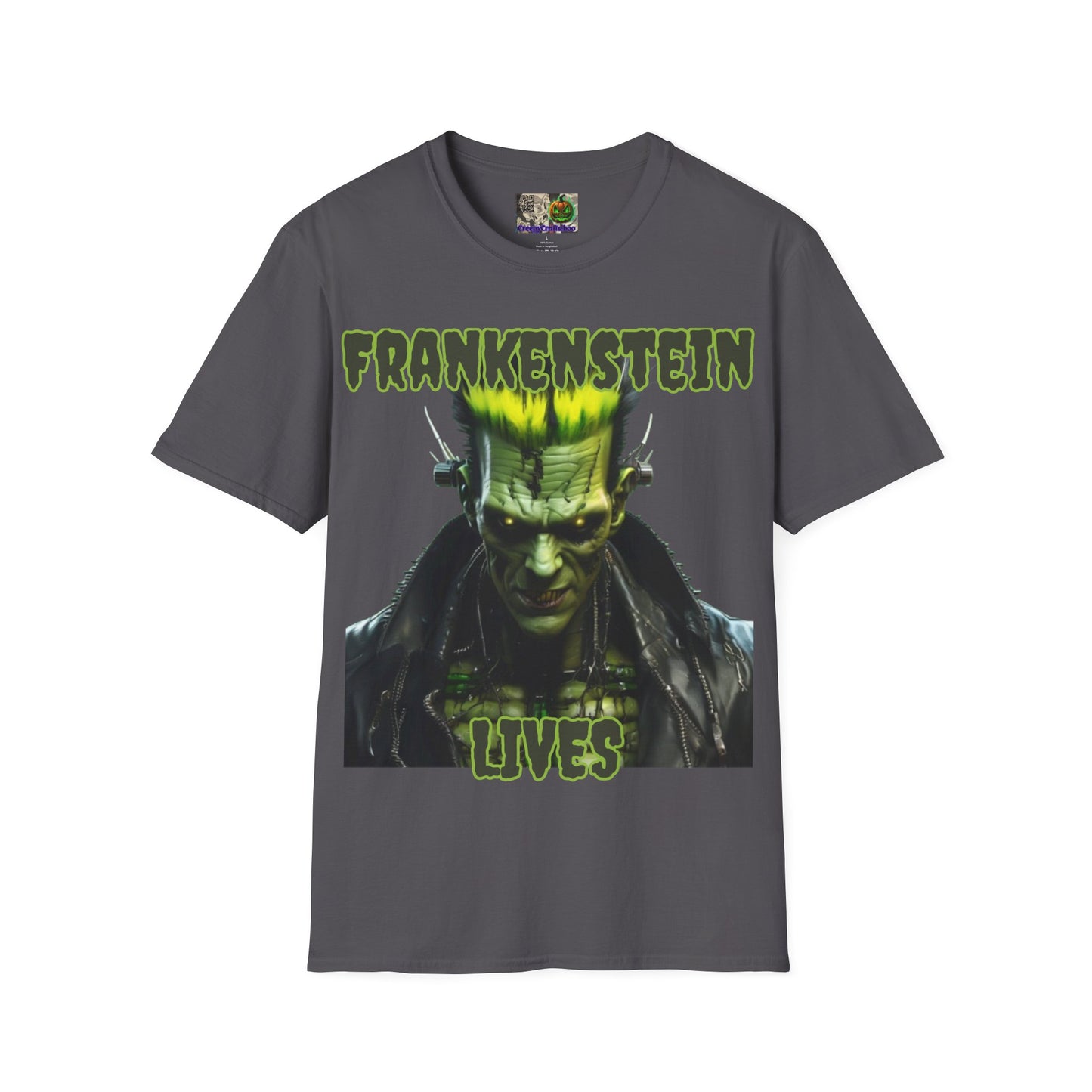 Frankenstein Lives Dark colors Unisex T-Shirt by CreepyCrafts.boo