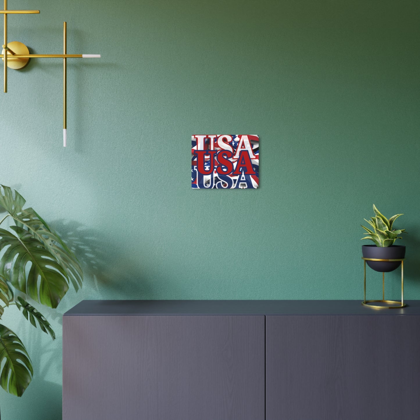 ¡EE.UU! ¡EE.UU! ¡EE.UU! (Centro rojo) por cypherpunkgear! Muestra del arte del metal