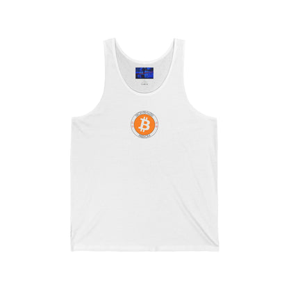 2-sided, Bitcoin, Bitcoin, Bitcoin (BTC) Unisex Jersey Tank Top by cypherpunkgear.com