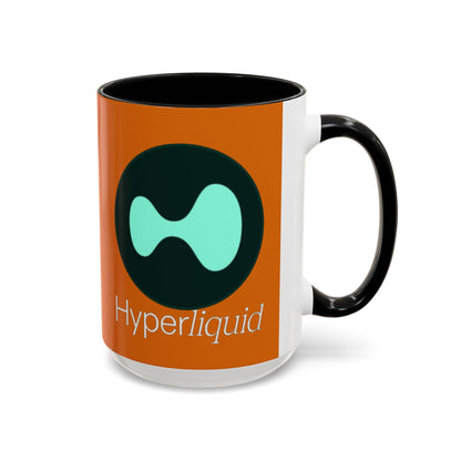 Hyperliquid White font Orange Accent Mug by cypherpunkgear.com
