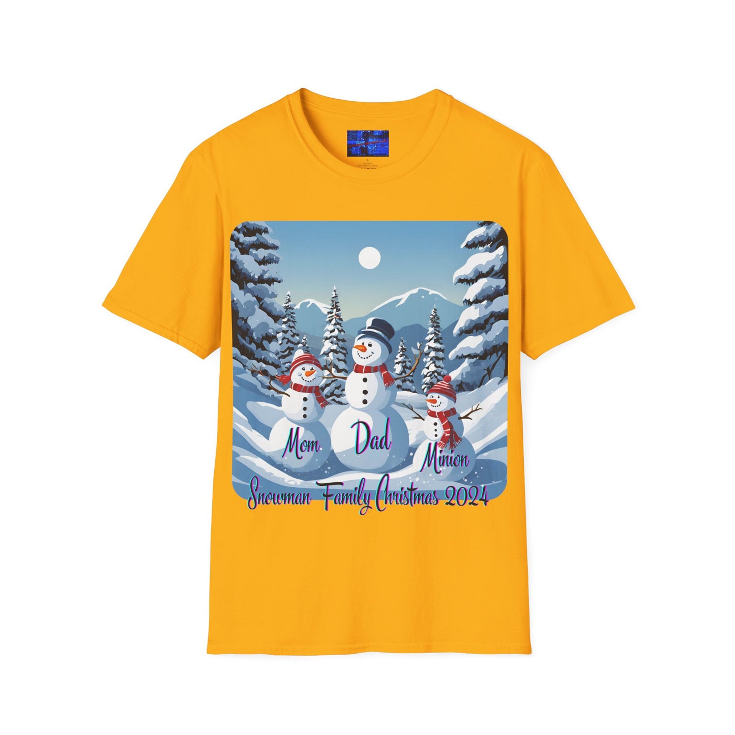 Snowman Family of 3 LTcolors Unisex T-Shirt by cypherpunkgear