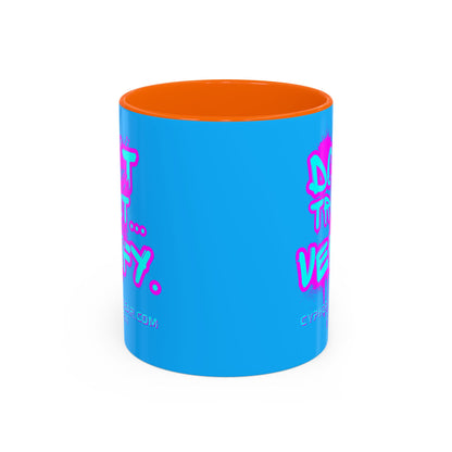 Don't Trust...Verify. Light Blue Accent Mug by cypherpunkgear.com