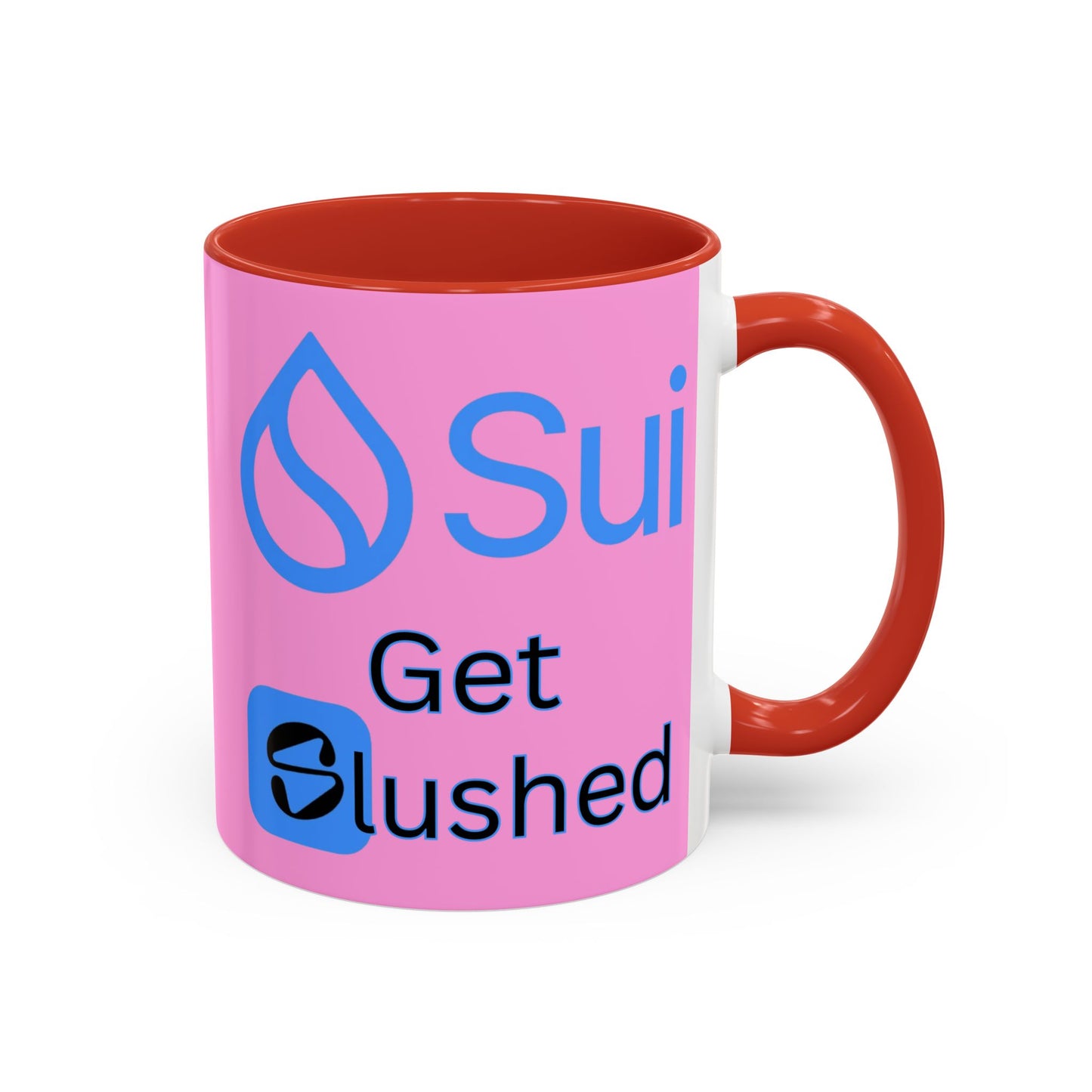 Sui: Get Slushed Pink Accent Mug by cypherpunkgear.com