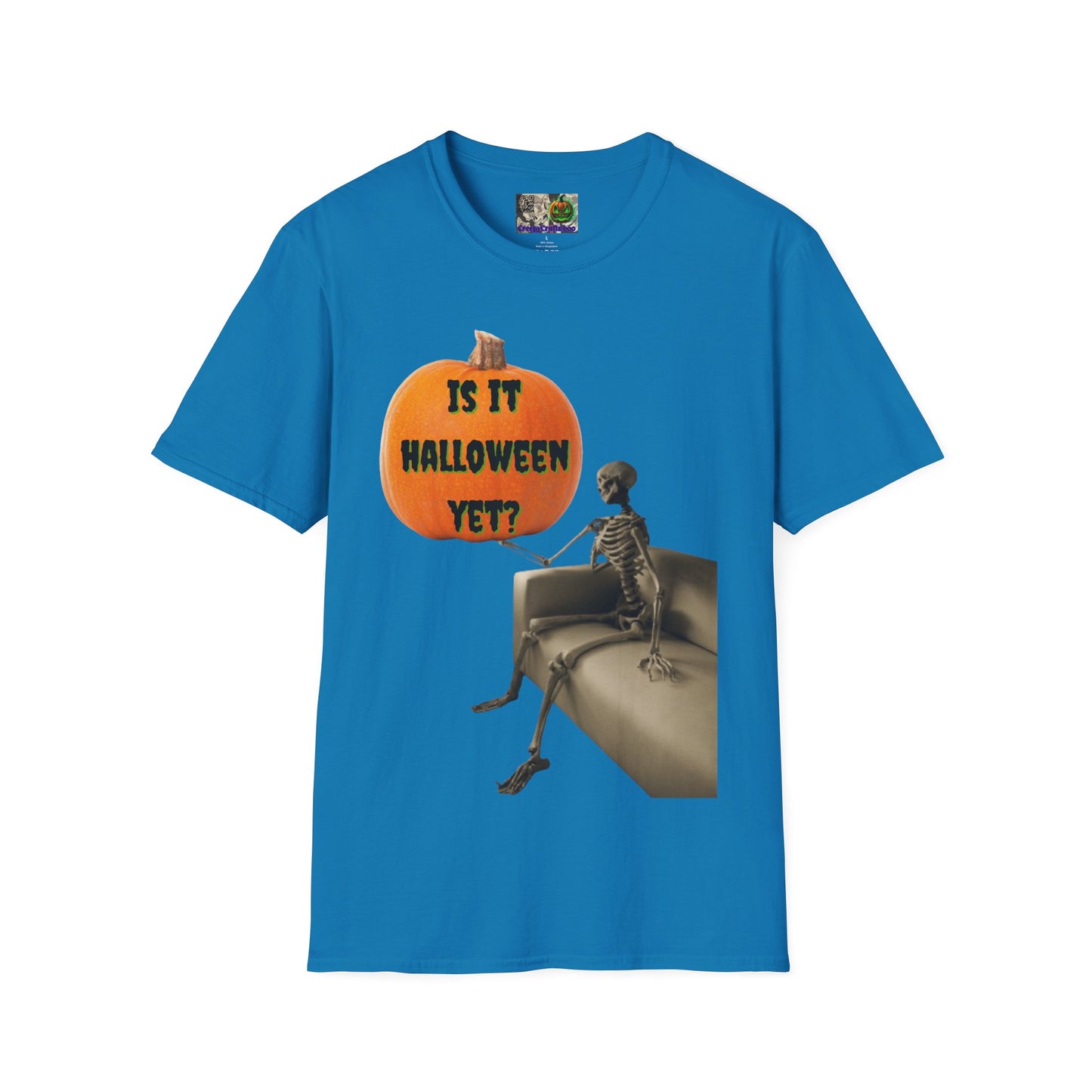 Is it Halloween yet? Skeleton's Pumpkin Dark colors Unisex T-Shirt by CreepyCrafts.boo