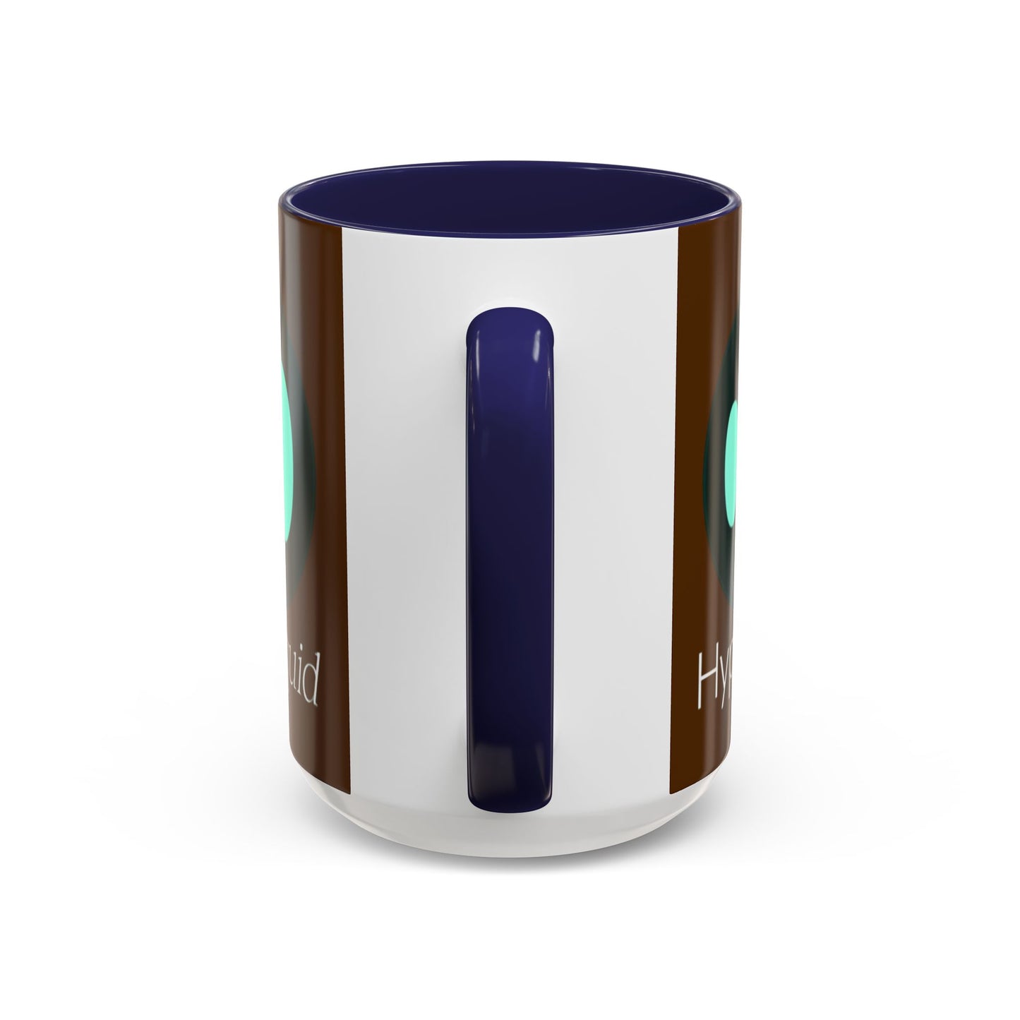 Hyperliquid White font Brown Accent Mug by cypherpunkgear.com