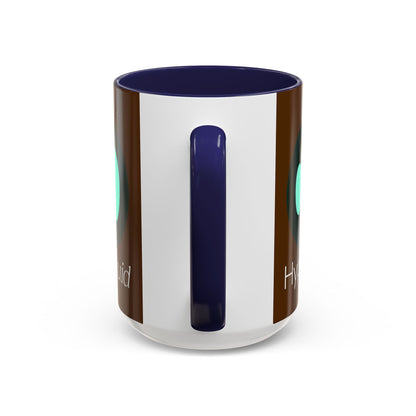 Hyperliquid White font Brown Accent Mug by cypherpunkgear.com
