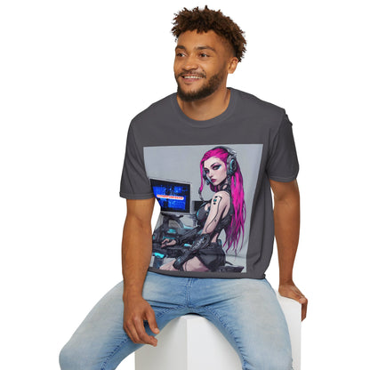 Netrunner Cyberpunk Dark colors Unisex T-Shirt by cypherpunkgear.com