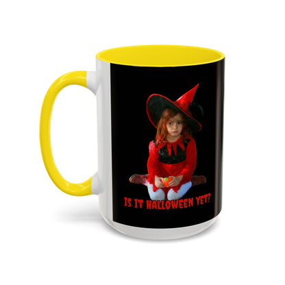 Is it Halloween yet? Black Accent Mug by CreepyCrafts.boo