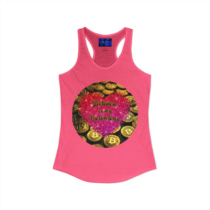 Bitcoin is My Valentine Women's Racerback Tank Top by cypherpunkgear.com
